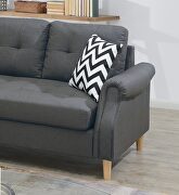 Blue gray polyfiber sectional sofa with reversible chaise by La Spezia additional picture 7