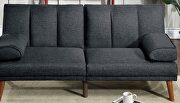 Black polyfiber sectional sofa set with adjustable chaise by La Spezia additional picture 8