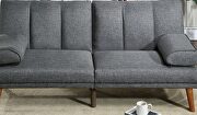 Blue/ gray polyfiber sectional sofa set with adjustable chaise by La Spezia additional picture 4