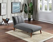 Blue/ gray polyfiber sectional sofa set with adjustable chaise by La Spezia additional picture 5