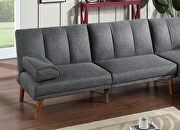 Blue/ gray polyfiber sectional sofa set with adjustable chaise by La Spezia additional picture 6