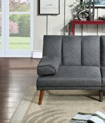 Blue/ gray polyfiber sectional sofa set with adjustable chaise by La Spezia additional picture 7