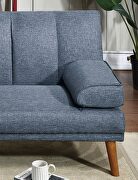 Navy polyfiber sectional sofa set with adjustable chaise by La Spezia additional picture 6