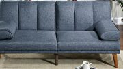 Navy polyfiber sectional sofa set with adjustable chaise by La Spezia additional picture 9