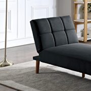 Black color tufted  polyfiber sectional sofa with solid wood legs by La Spezia additional picture 11