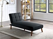 Black color tufted  polyfiber sectional sofa with solid wood legs by La Spezia additional picture 7