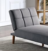 Blue/ gray color tufted  polyfiber sectional sofa with solid wood legs by La Spezia additional picture 10