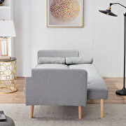 Light gray linen double corner folding sofa bed by La Spezia additional picture 3