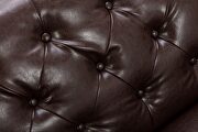 Brown pu leather tufted buttons sofa by La Spezia additional picture 10