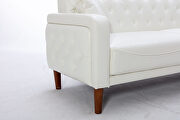 Ivory pu leather tufted buttons sofa by La Spezia additional picture 2