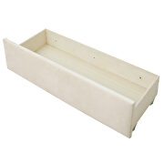 Twin size upholstered daybed with drawers in beige by La Spezia additional picture 9