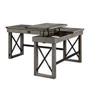 Writing desk with lift top in weathered gray finish by La Spezia additional picture 4