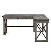 Writing desk with lift top in weathered gray finish by La Spezia additional picture 5