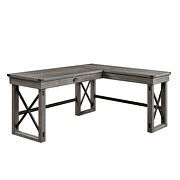 Writing desk with lift top in weathered gray finish by La Spezia additional picture 6