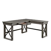 Writing desk with lift top in weathered gray finish by La Spezia additional picture 7