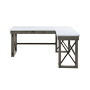Writing desk with lift top in marble top amp weathered gray finish by La Spezia additional picture 3