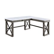 Writing desk with lift top in marble top amp weathered gray finish by La Spezia additional picture 7
