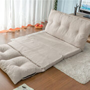 Adjustable beige fabric folding chaise lounge sofa floor couch and sofa by La Spezia additional picture 8