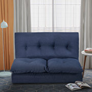 Adjustable navy blue fabric folding chaise lounge sofa floor couch and sofa additional photo 3 of 8