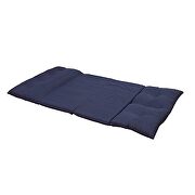 Adjustable navy blue fabric folding chaise lounge sofa floor couch and sofa by La Spezia additional picture 5