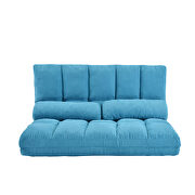 Blue double chaise lounge sofa floor couch and sofa with two pillows by La Spezia additional picture 8