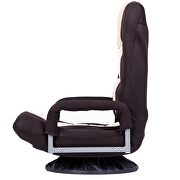 Brown swivel video rocker gaming adjustable 7-position floor chair by La Spezia additional picture 6