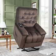 Power lift chair soft fabric upholstery recliner living room sofa chair with remote control by La Spezia additional picture 14