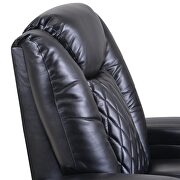 Black pu power motion recliner with usb charge port and cup holder by La Spezia additional picture 11