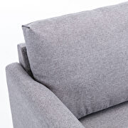 Accent chiar with modern gray linen fabric additional photo 4 of 9
