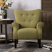 Avocado linen modern wing back accent chair by La Spezia additional picture 11