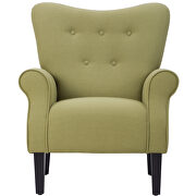 Avocado linen modern wing back accent chair by La Spezia additional picture 8