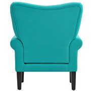 Mallard teal linen modern wing back accent chair by La Spezia additional picture 6