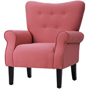 Brick linen modern wing back accent chair additional photo 2 of 8