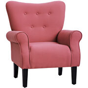 Brick linen modern wing back accent chair additional photo 3 of 8