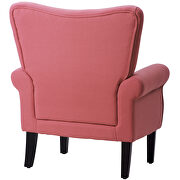 Brick linen modern wing back accent chair additional photo 4 of 8