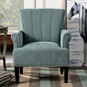 Accent rivet tufted polyester armchair, mint green by La Spezia additional picture 2