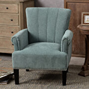 Accent rivet tufted polyester armchair, mint green by La Spezia additional picture 12