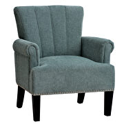 Accent rivet tufted polyester armchair, mint green by La Spezia additional picture 6