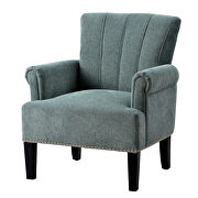 Accent rivet tufted polyester armchair, mint green by La Spezia additional picture 10