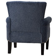 Accent rivet tufted polyester armchair, navy blue additional photo 2 of 10