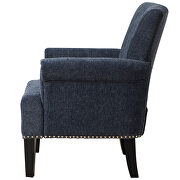 Accent rivet tufted polyester armchair, navy blue by La Spezia additional picture 6