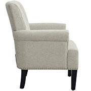 Accent rivet tufted polyester armchair, cream by La Spezia additional picture 2