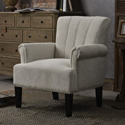 Accent rivet tufted polyester armchair, cream by La Spezia additional picture 3