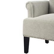 Accent rivet tufted polyester armchair, cream by La Spezia additional picture 4