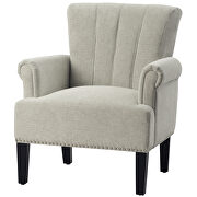 Accent rivet tufted polyester armchair, cream by La Spezia additional picture 8