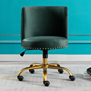 Green velvet home office swivel desk chair by La Spezia additional picture 11