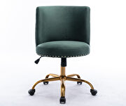 Green velvet home office swivel desk chair by La Spezia additional picture 14