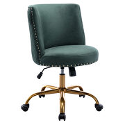 Green velvet home office swivel desk chair by La Spezia additional picture 15