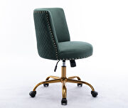 Green velvet home office swivel desk chair by La Spezia additional picture 16