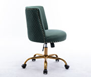 Green velvet home office swivel desk chair by La Spezia additional picture 17